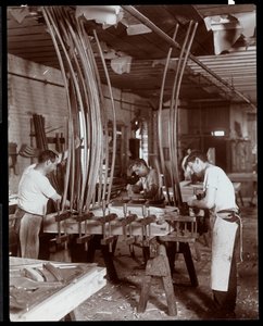 Men Working in a Piano Factory